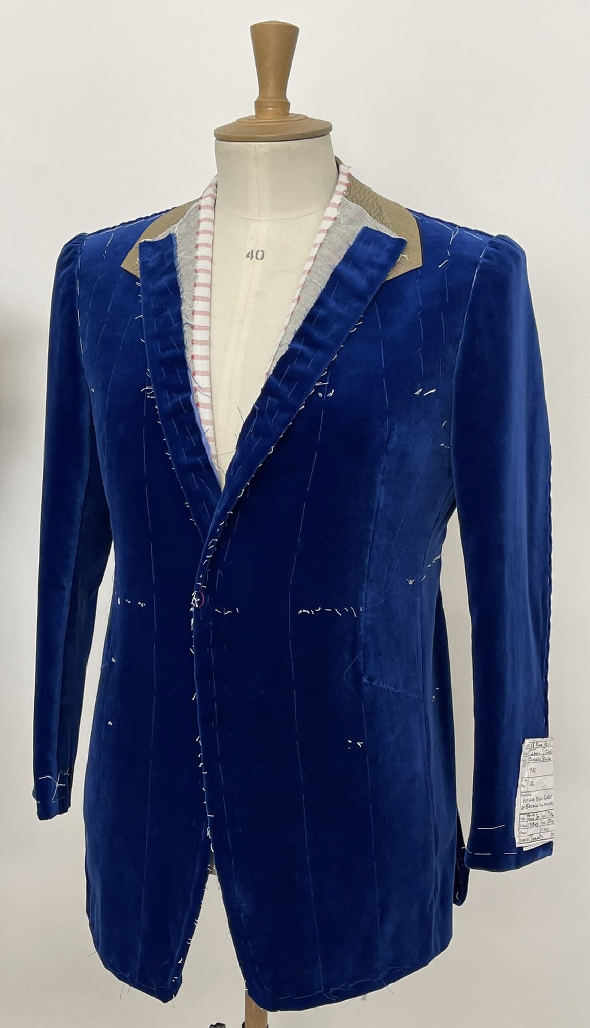 Andrew Black Blue Velvet Suit